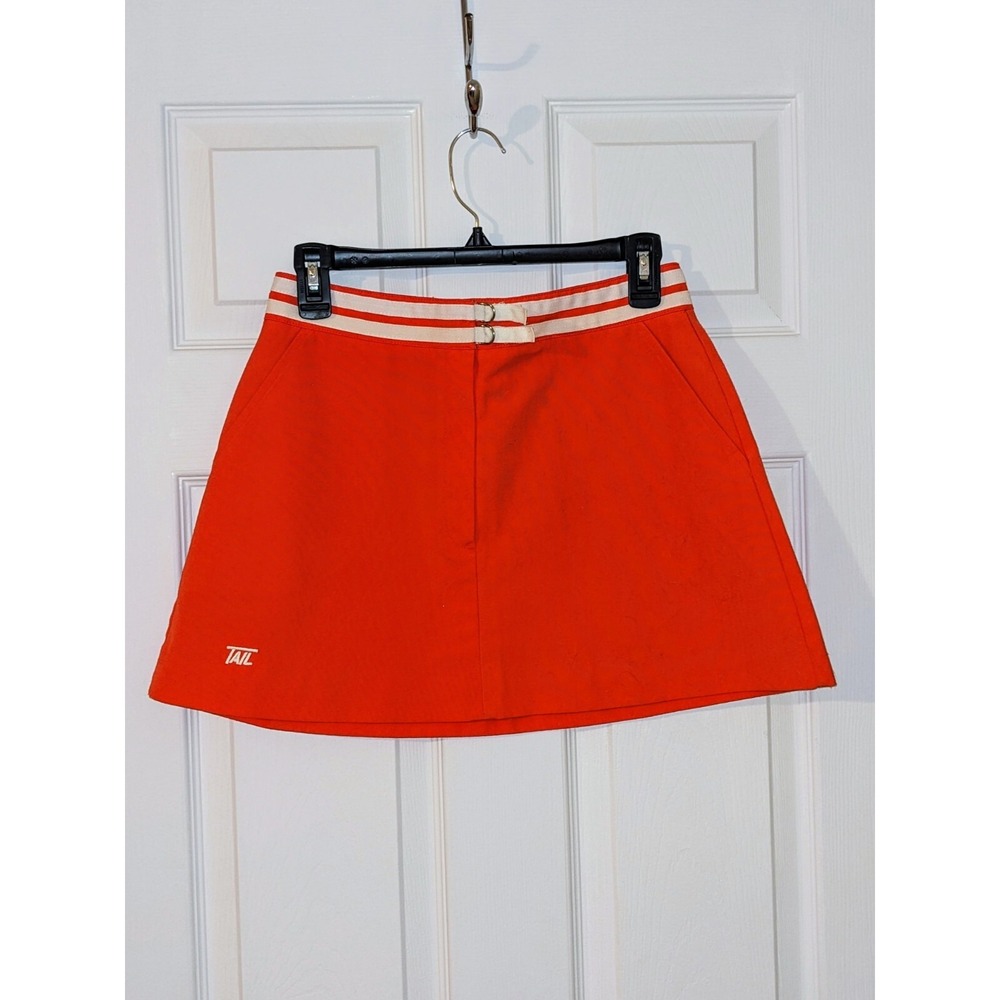 TAIL Red Golf Skort Athletic Skirt White Stripe Waist Size 11/12 Juniors